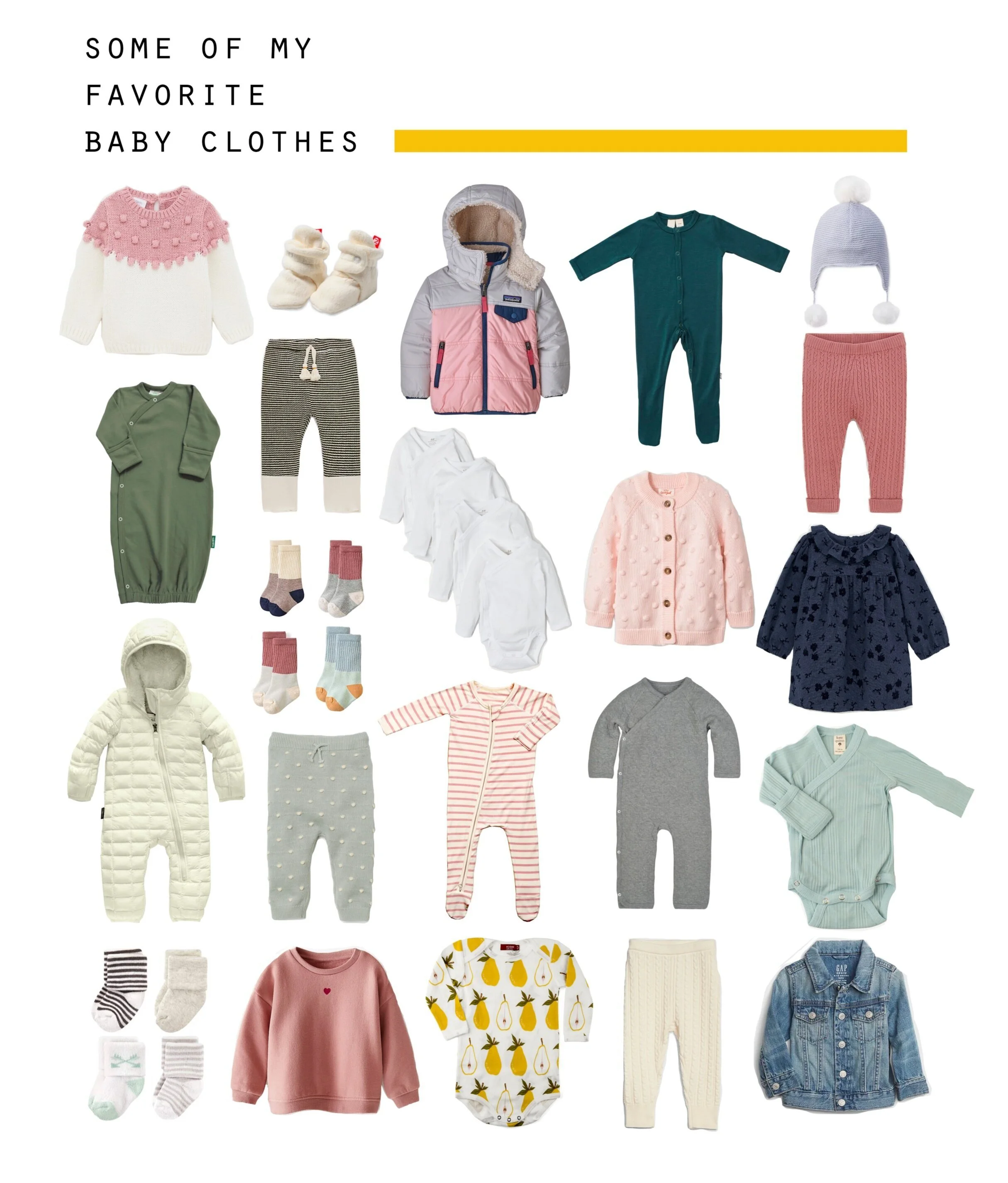 Minimalist top newborn wardrobe